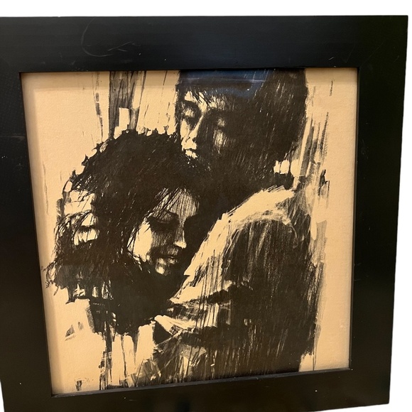 Aldo Luongo Charcoal Lithograph Framed Sketch From His Lovers Series. - Picture 3 of 8